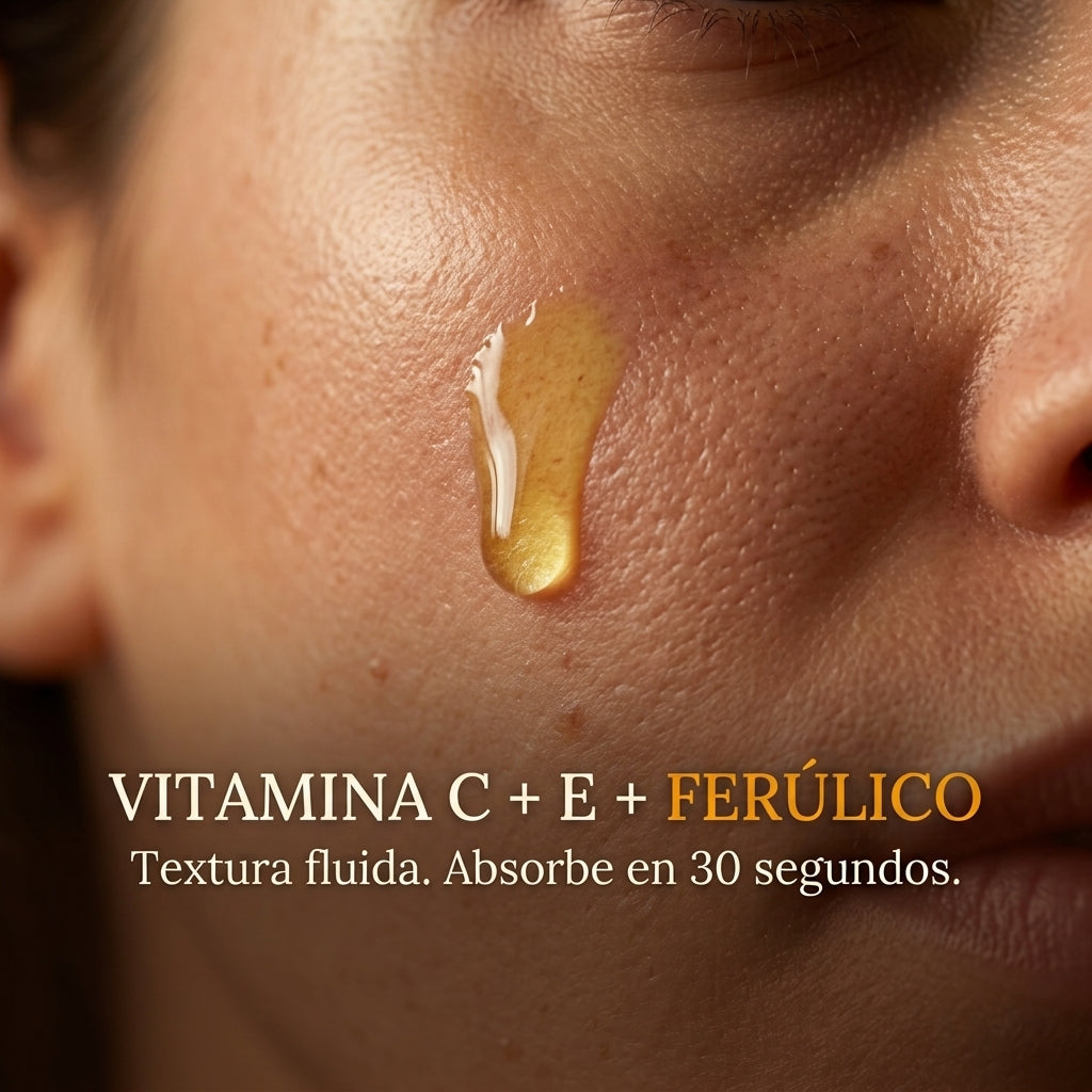 Sérum Tri-Antioxidante · Vitamina C + Ferúlico + Vitamina E